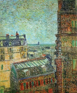 ヴィンセント・ヴァン・ゴッホ Painting - ルピク通りのフィンセントの部屋からパリの眺め フィンセント・ファン・ゴッホ